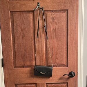 Urban Expressions Black Crossbody Bag with Gold Chain